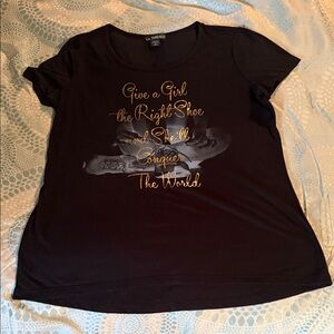 Black and Gold Graphic Tee by LA Imprints